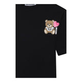 Moschino T-Shirt Girocollo Tinta Unita con Stampa per Bambina HHM060 NERO MOSCHINO 