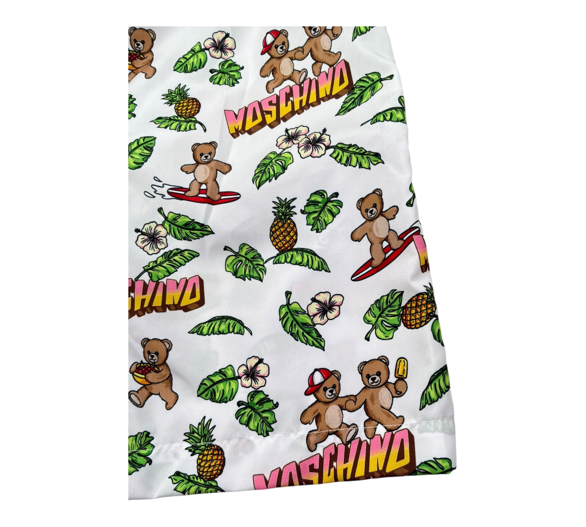 Moschino Costume Tinta Unita con Stampe In Contrasto per Bambino HLU01M BIANCO MOSCHINO 