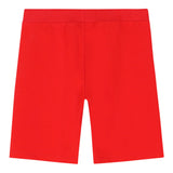 Moschino Bermuda tinta unita con Logo Rosso per Bambino HQQ007 ROSSO MOSCHINO 