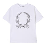 Moschino T-Shirt Tinta Unita con Stampa per Bambina HSM050 BIANCO MOSCHINO 