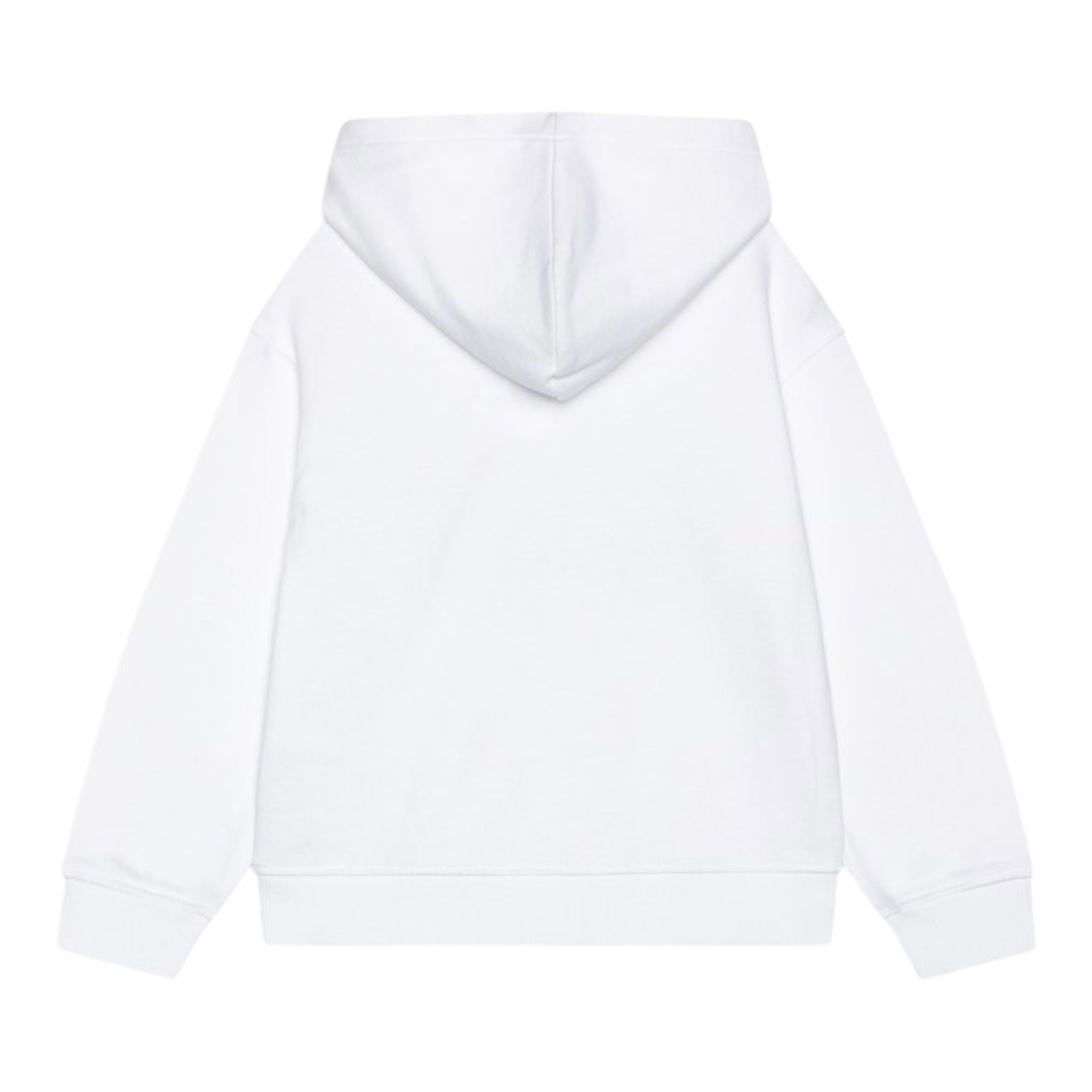 Moschino Felpa Chiusa con Cappuccio Tinta Unita con Stampe per Bambino HUF08T BIANCO MOSCHINO 