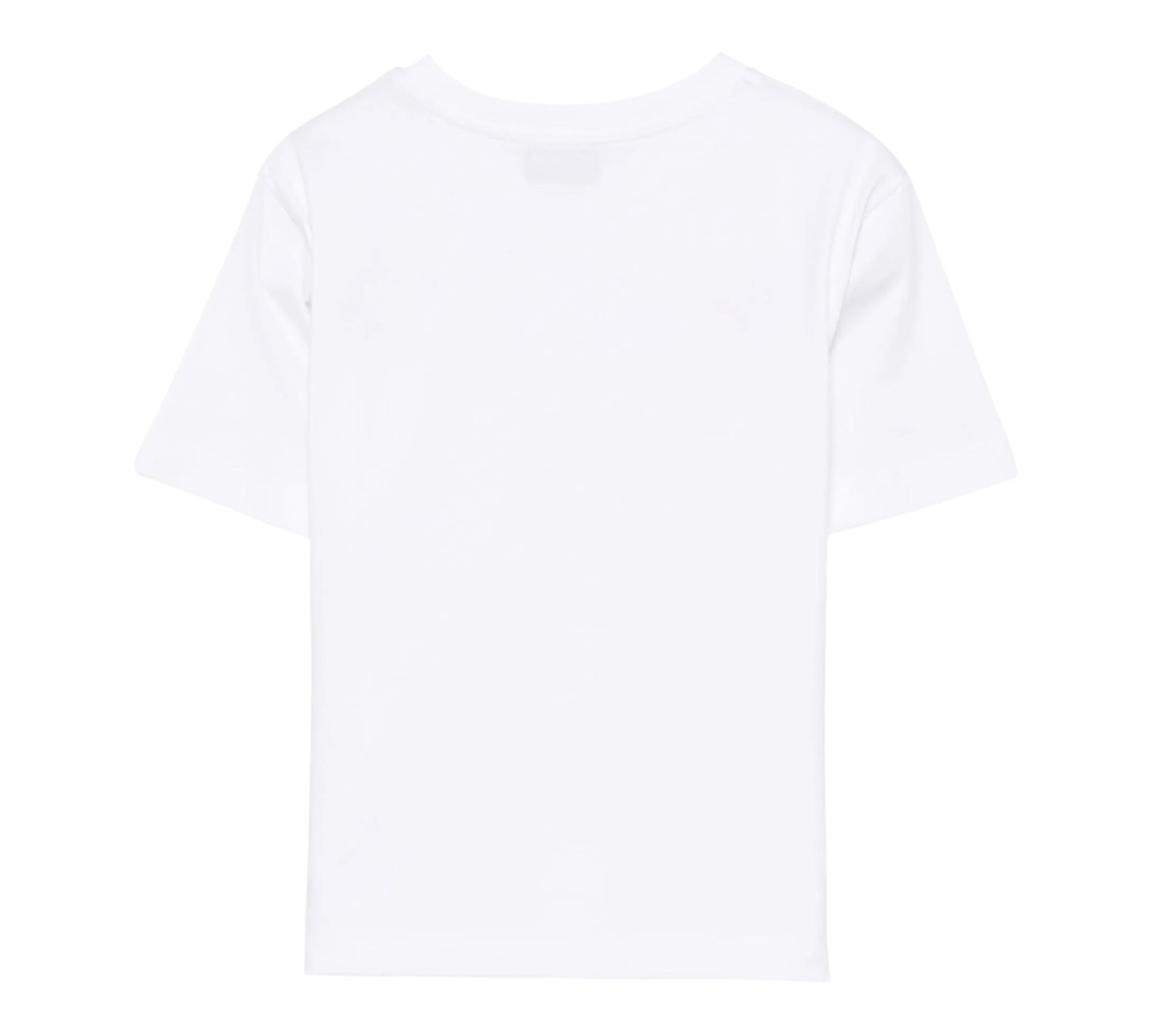 Moschino T-Shirt Girocollo Tinta Unita con Taschino per Bambino HUM055 BIANCO MOSCHINO 