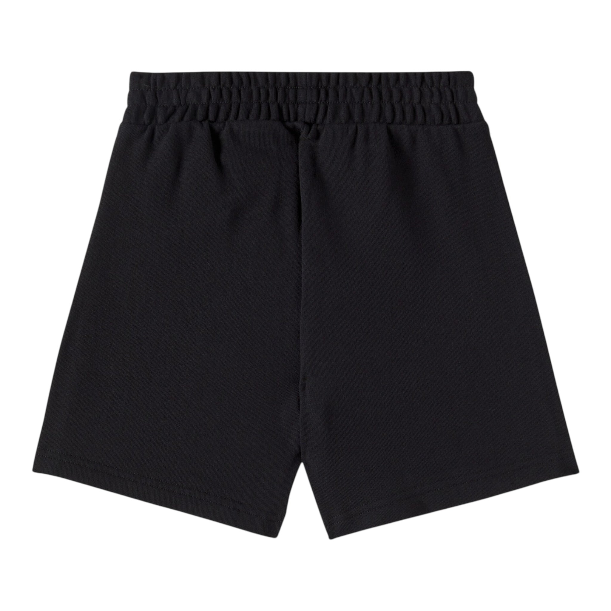 Moschino Bermuda In Felpa Tinta Unita con Stampe per Bambino HUQ028 NERO MOSCHINO 