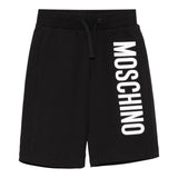 Moschino Bermuda In Tuta tinta unita con Logo Nero per Bambino HUQ02FXX NERO MOSCHINO 