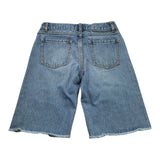 Moschino Bermuda In Denim Tinta Unita con Girovita Regolabile per Bambino HUQ02J BLU MOSCHINO 