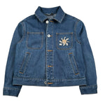 Moschino giubbino Manica Lunga In Denim Tinta Unita per Bambino HUS05L BLU MOSCHINO 