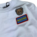 Moschino Felpa Girocollo Tinta Unita con Applicazioni per Neonato M9F03Q BIANCO MOSCHINO 