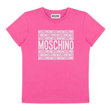 Moschino T-Shirt Girocollo Tinta Unita con Stampa per Neonata M9M032 ROSA MOSCHINO 