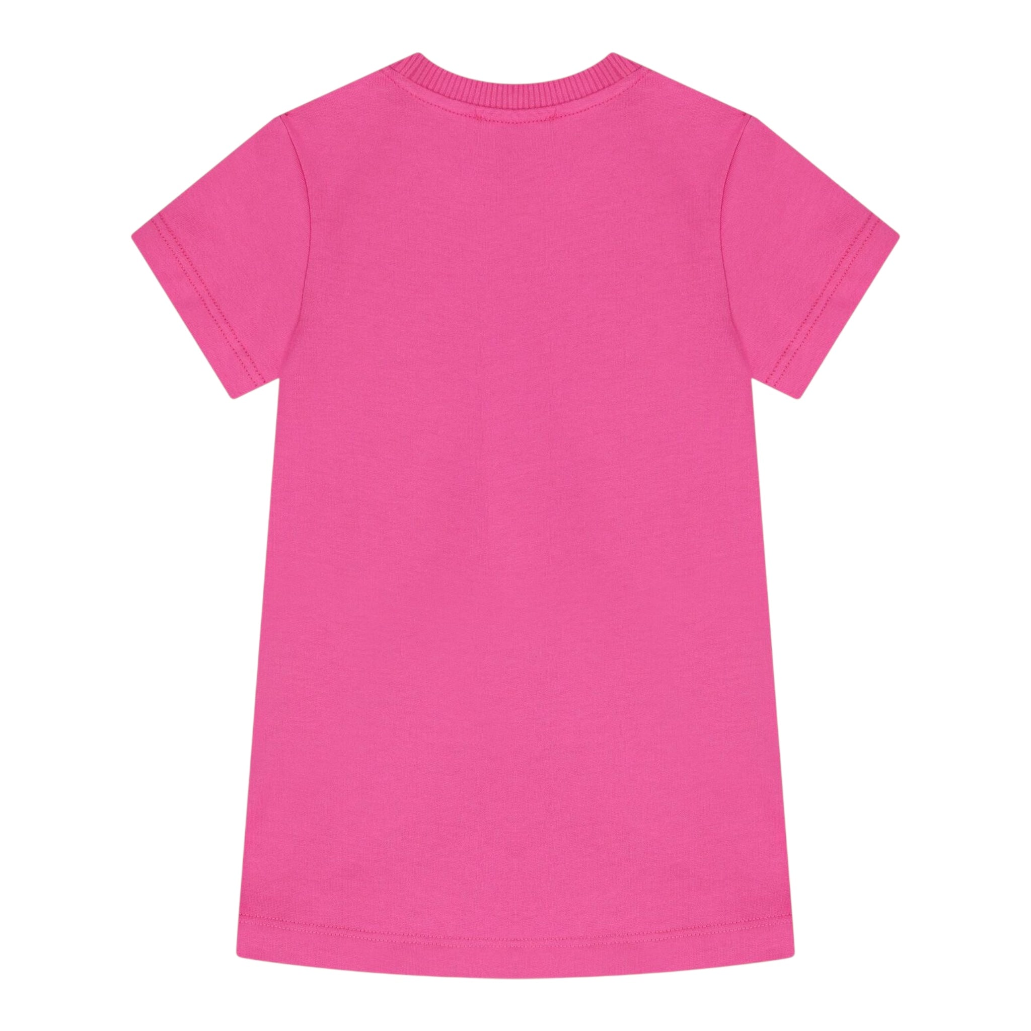 Moschino Abito Girocollo Tinta Unita con Stampa per Neonata MDV0C9XXX FUXIA MOSCHINO 