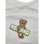 Moschino set Tutina Manica Lunga Tinta Unita con Logo-bavetta per Neonato MOY05L PANNA MOSCHINO 