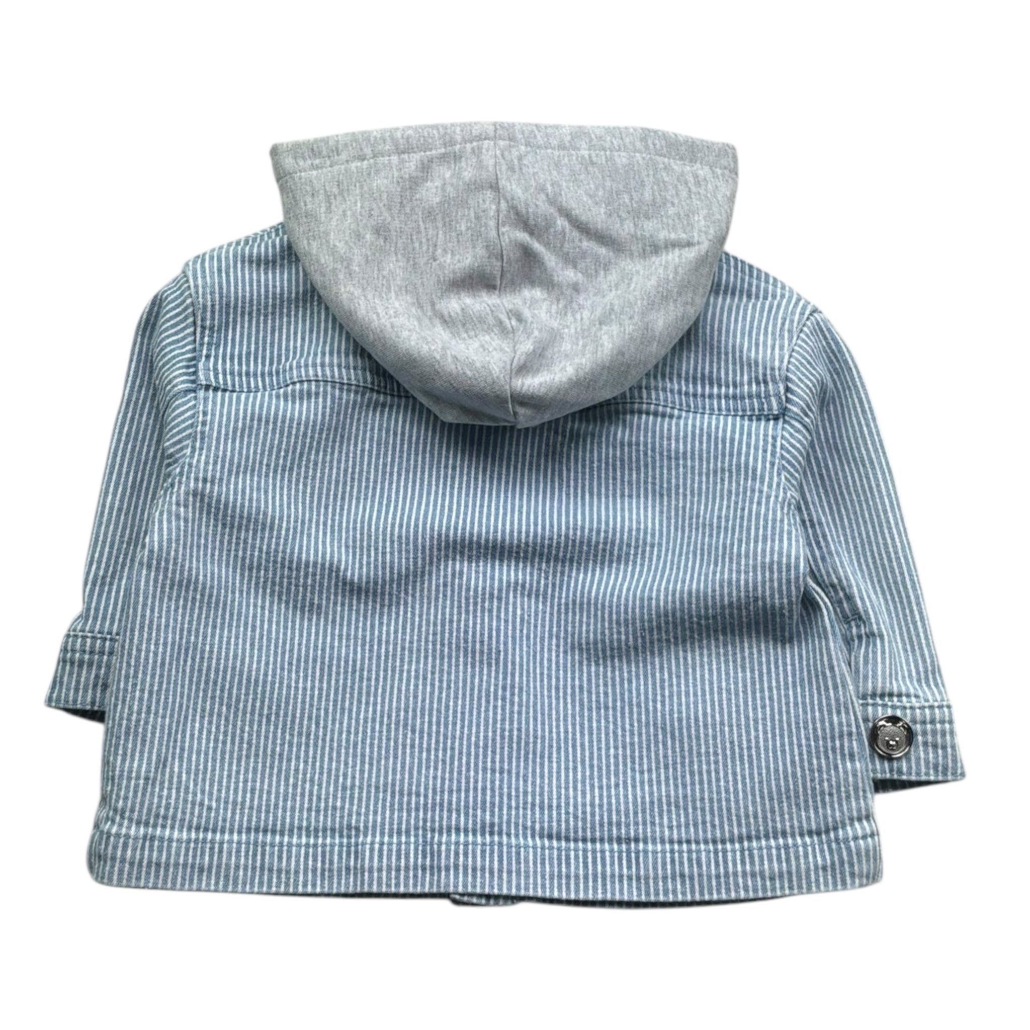 Moschino Giubbino In Denim con Cappuccio per Neonato MUA00A AZZURRO MOSCHINO 