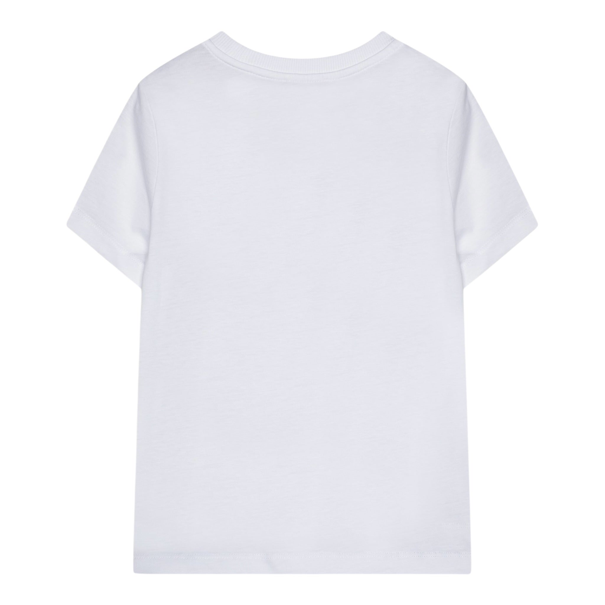 Moschino T-Shirt Girocollo Tinta Unita con Orso per Neonato MUM04AXX BIANCO MOSCHINO 