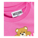 Moschino T-Shirt Girocollo Tinta Unita con Stampa per Neonata MUM04CL ROSA MOSCHINO 