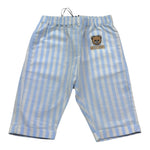 Moschino Pantalone Bicolore con Fantasia A Righe per Neonato MUP05U BIANCO/AZZURRO MOSCHINO 