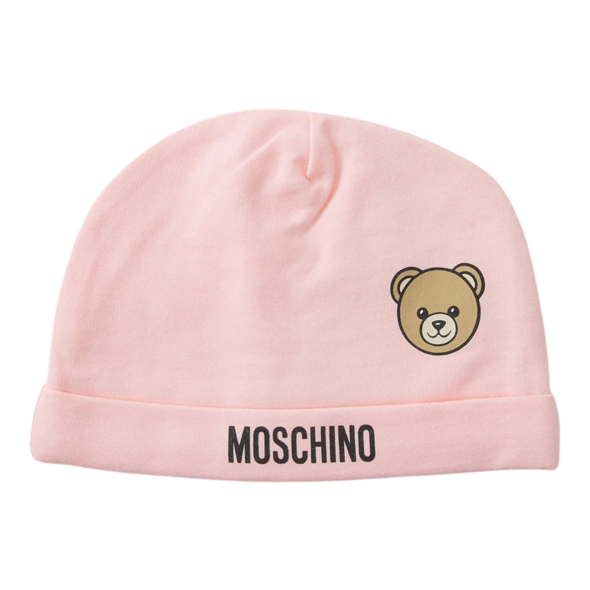 Moschino Cappello Tinta Unita con Stampa per Neonata MUX05AF ROSA MOSCHINO 
