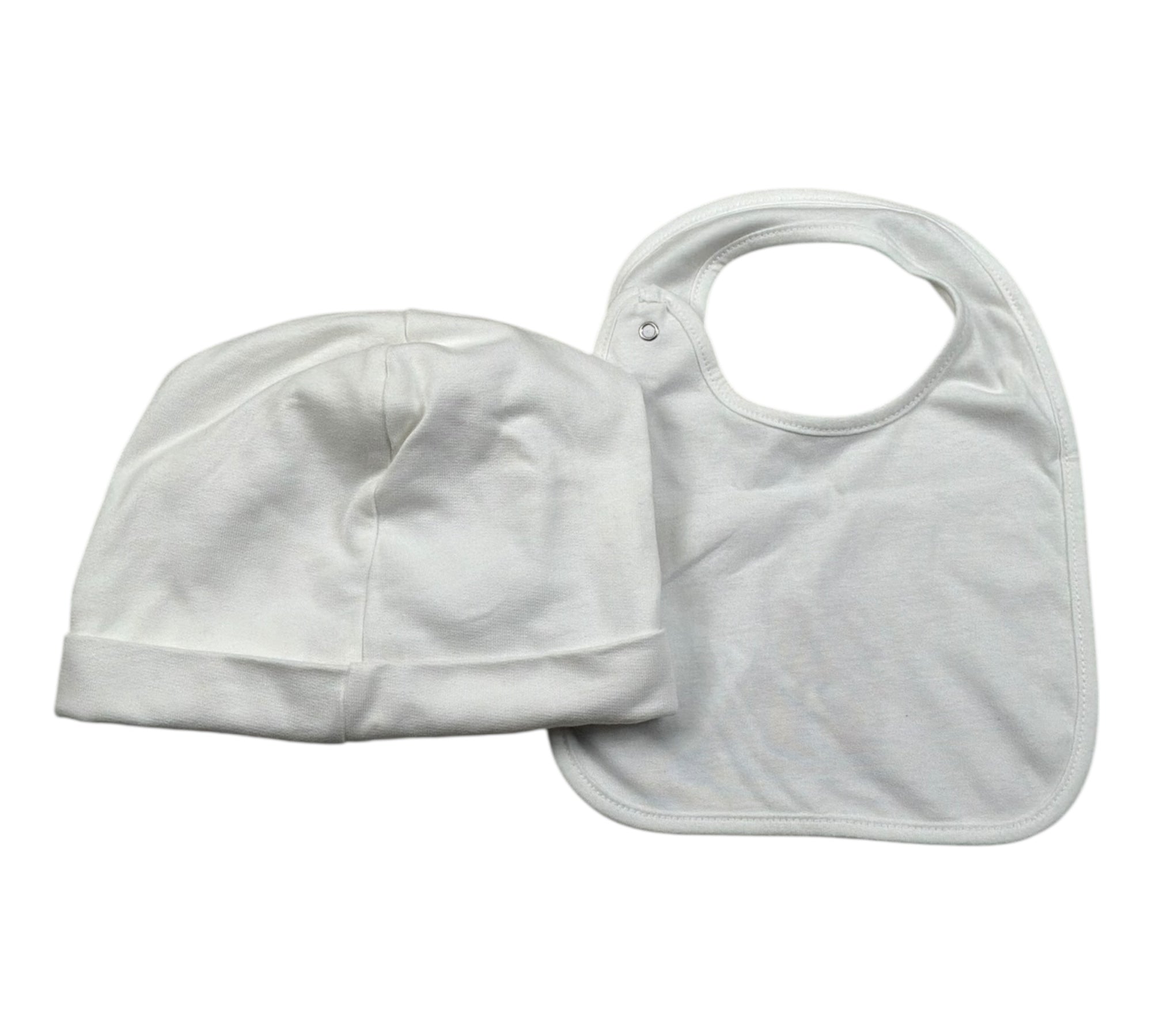 Moschino Set Cappello-Bavetta Tinta Unita per Neonato MUY081 PANNA MOSCHINO 