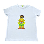 Mousse T-Shirt Girocollo Tinta Unita con Stampa per Neonato DINOBEACHXN BIANCO MOUSSE 