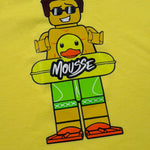 Mousse T-Shirt Girocollo Tinta Unita con Stampa per Neonato DINOBEACHXN GIALLO MOUSSE 