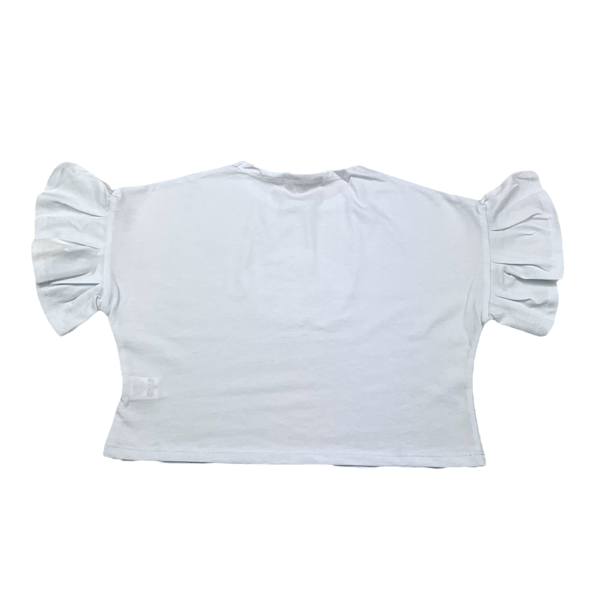 Mousse T-Shirt Girocollo Tinta Unita con Stampa per Neonata SKTSC377WN BIANCO MOUSSE 