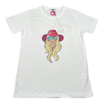 Mousse T-Shirt Girocollo tinta unita con Stampa Bianco per Bambina XKTSMKW2 BIANCO MOUSSE 