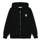 Msgm Felpa con Zip E Cappuccio Tinta Unita per Bambino S5MSJBZH276 NERO MSGM 