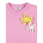 Msgm T-Shirt Girocollo Tinta Unita per Bambina S5MSJGTH118 ROSA MSGM 