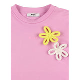 Msgm T-Shirt Girocollo Tinta Unita per Bambina S5MSJGTH118 ROSA MSGM 
