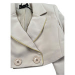 Naice Giacca Modello Crop Tinta Unita Doppiopetto per Bambina 27152 BEIGE NAICE 