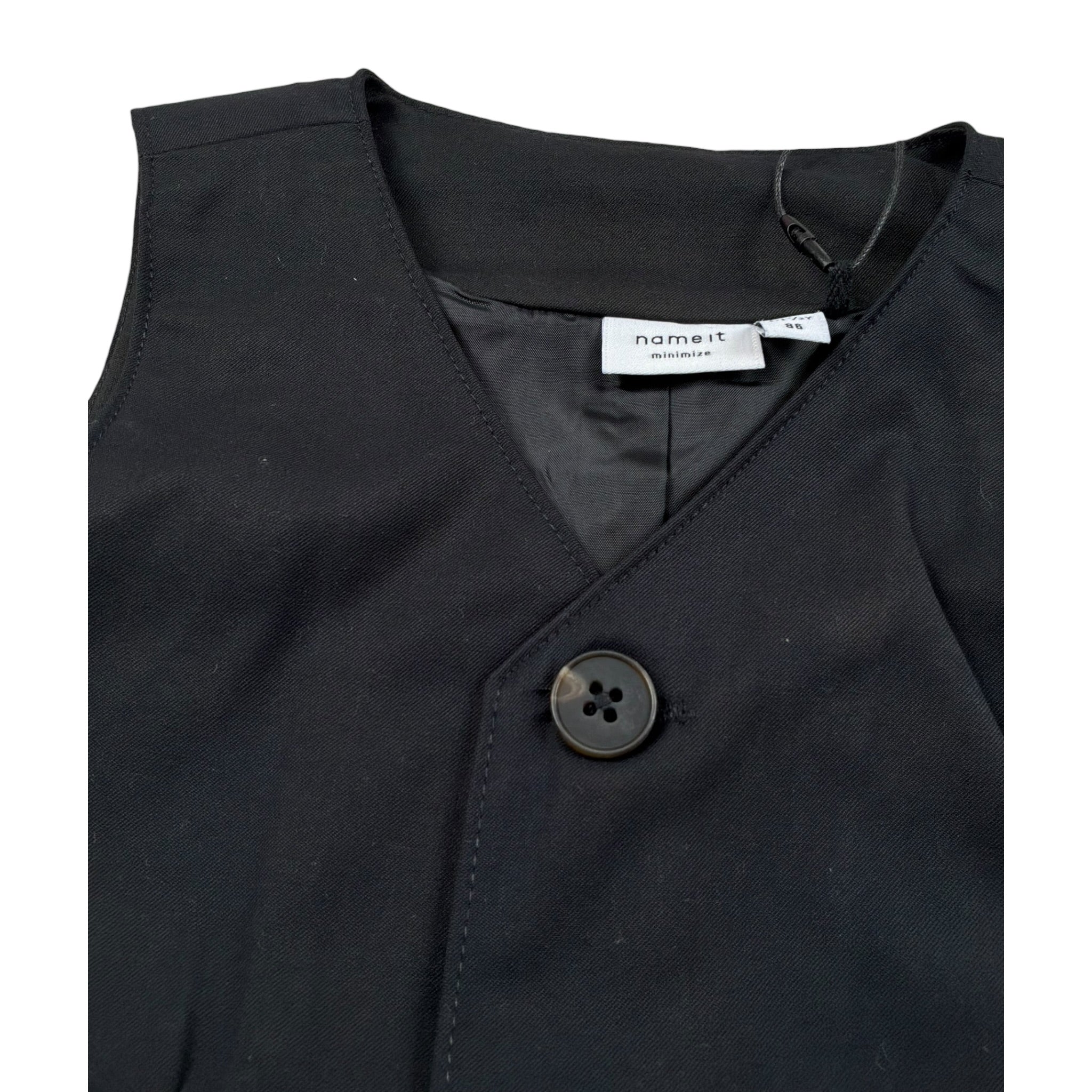 Name.It Gilet tinta unita Nero per Bambino 13132878N NERO NAME.IT 