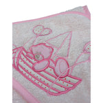 Nancy Baby Accappatoio Tinta Unita con Stampa per Neonata 1957 ROSA NANCY BABY 