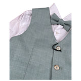Never Too Completo 4 Pezzi Camicia-Papillon-Gilet-Bermuda Verde per Bambino GM2231B VERDE NEVER TOO 