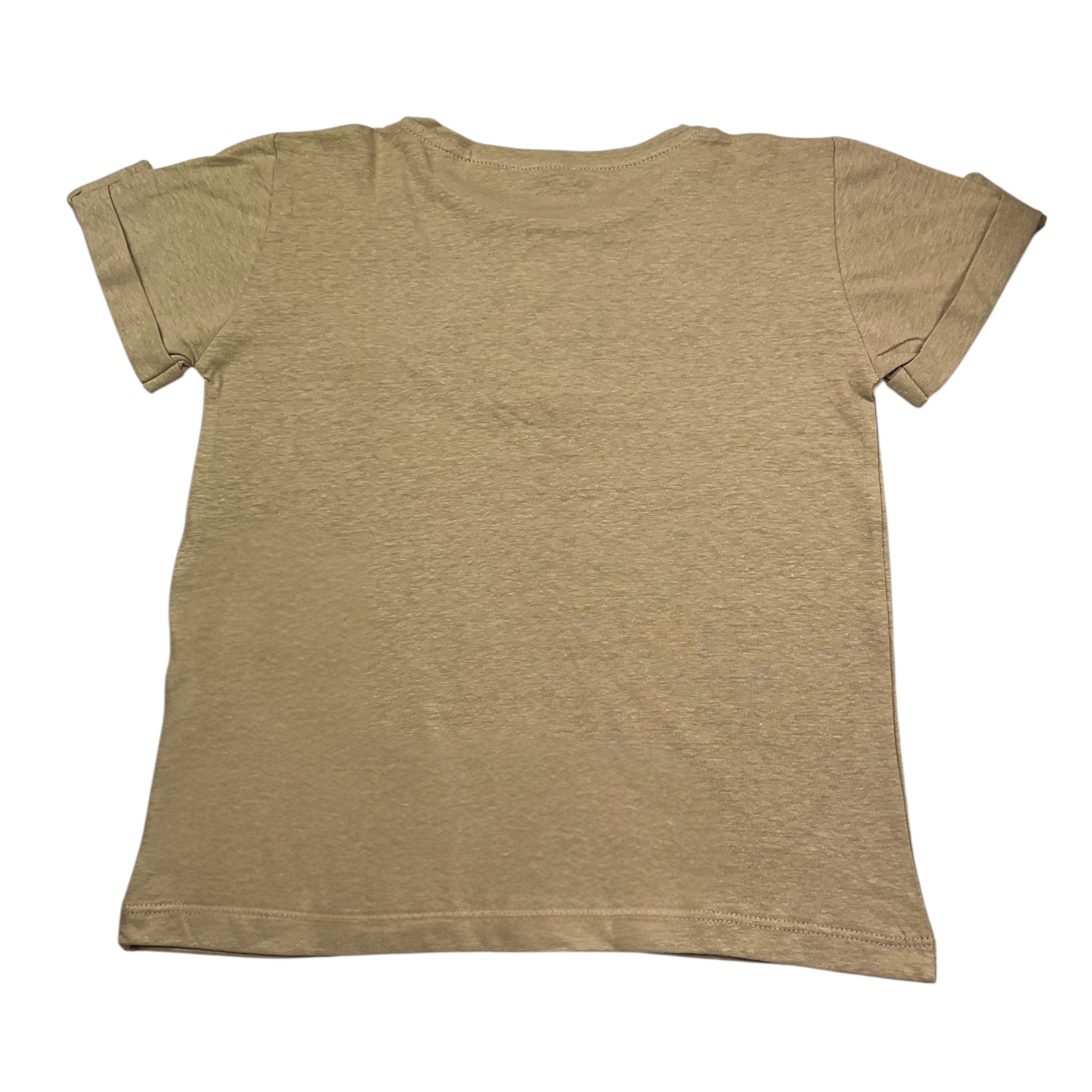 Never Too T-Shirt Girocollo Tinta Unita con Bottoni per Bambino NT1573R BEIGE NEVER TOO 