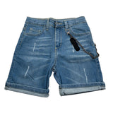 Never Too Bermuda In Denim tinta unita con Girovita Regolabile Azzurro per Bambino NT1635B AZZURRO NEVER TOO 