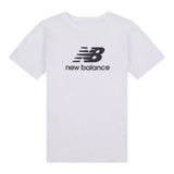 New Balance T-Shirt Girocollo Tinta Unita con Stampa Logo per Bambino LAKB0009 BIANCO NEW BALANCE 