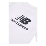 New Balance T-Shirt Girocollo Tinta Unita con Stampa Logo per Bambino LAKB0009 BIANCO NEW BALANCE 