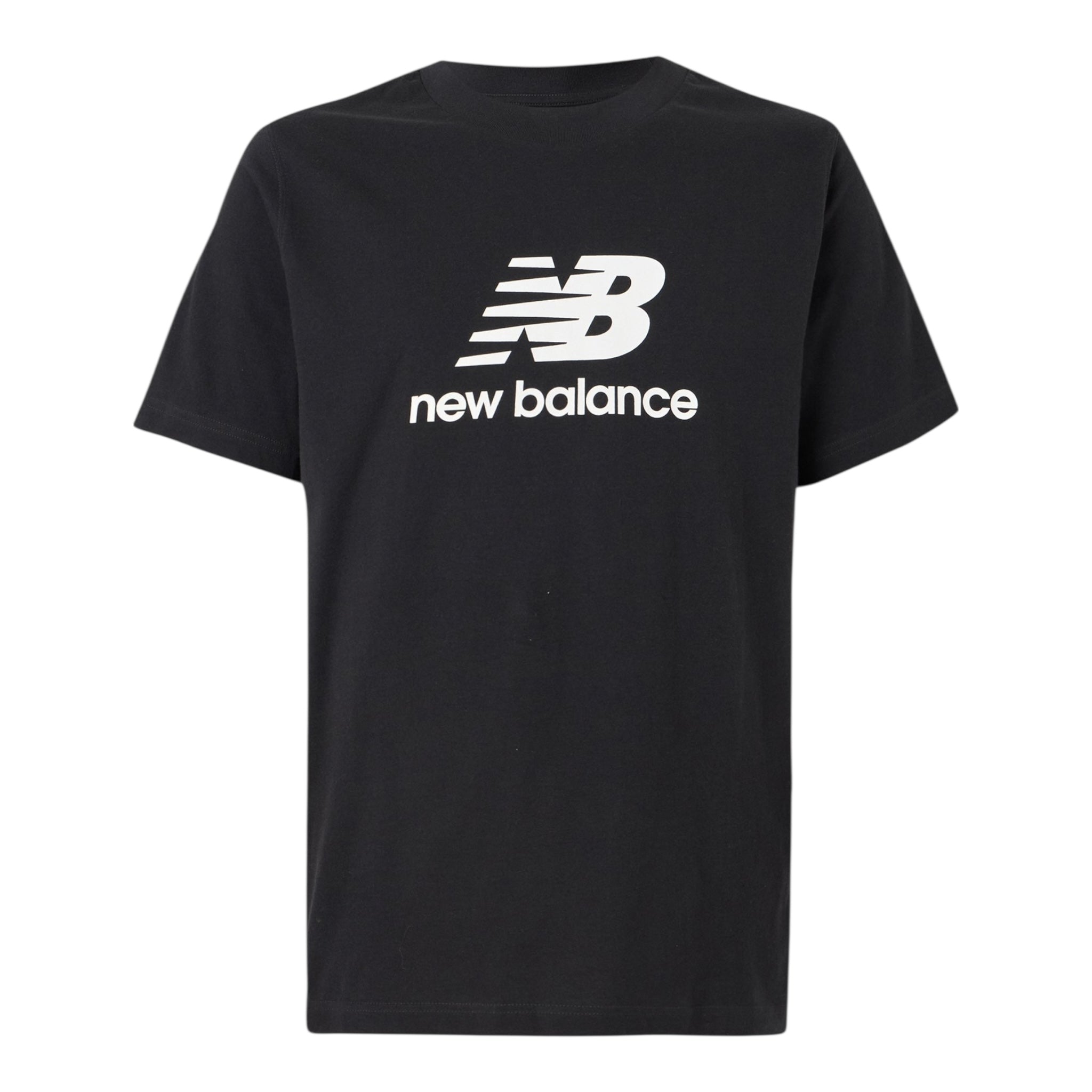 New Balance T-Shirt Girocollo Tinta Unita con Stampa Logo per Bambino LAKB0009 NERO NEW BALANCE 