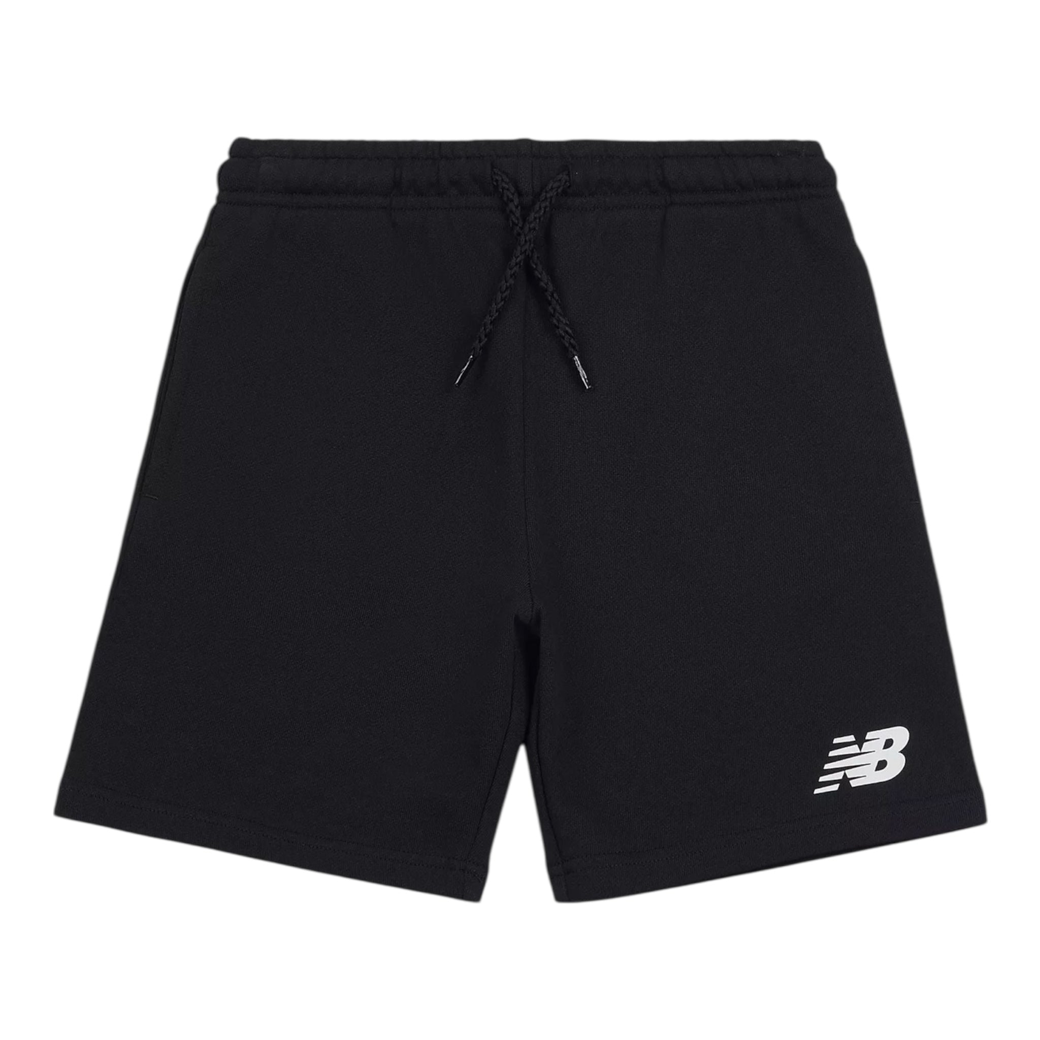 New Balance Bermuda Felpa Tinta Unita con Logo per Bambino LAKB0013 NERO NEW BALANCE 