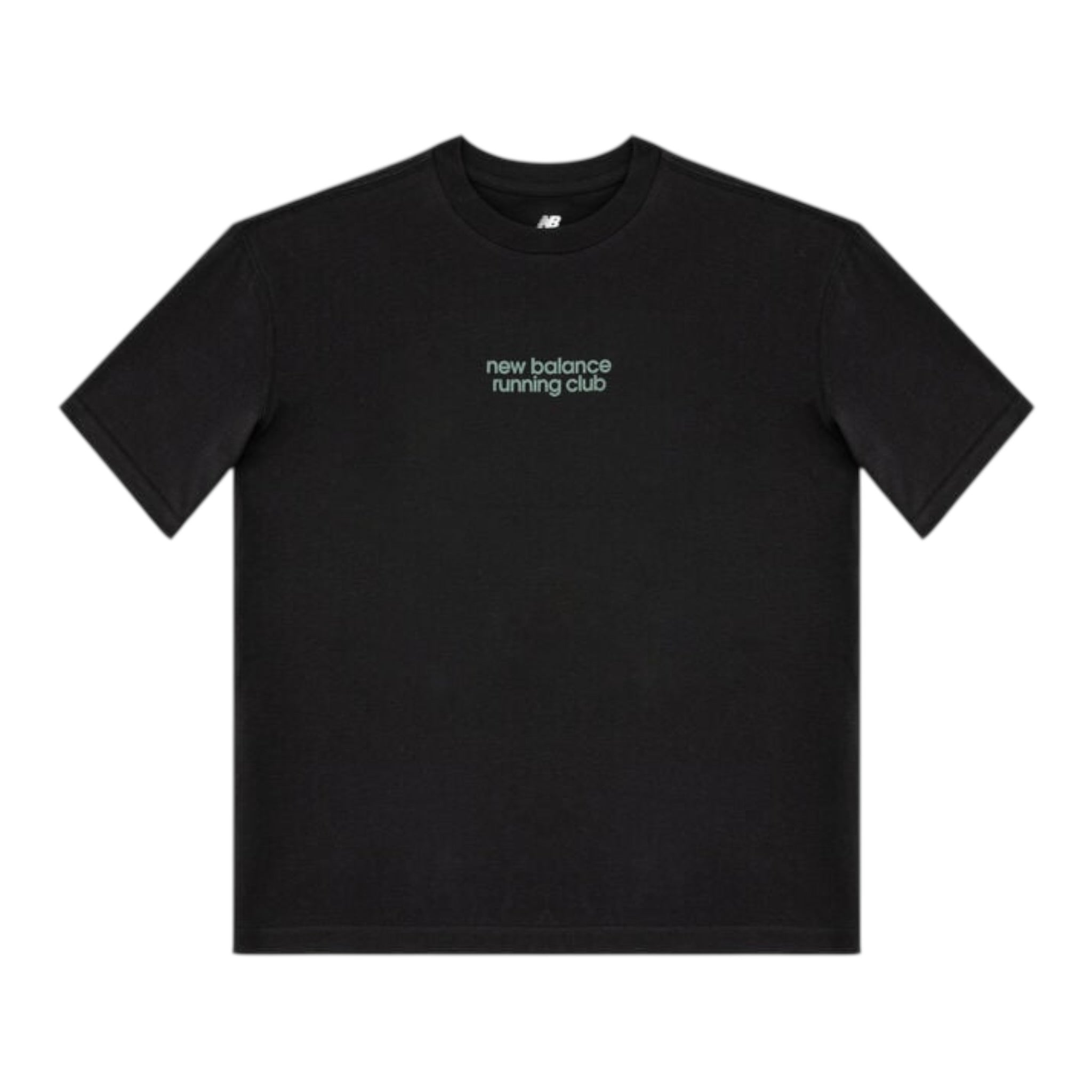 New Balance T-Shirt Girocollo Tinta Unita con Stampa Logo per Bambino LAKB0187 NERO NEW BALANCE 