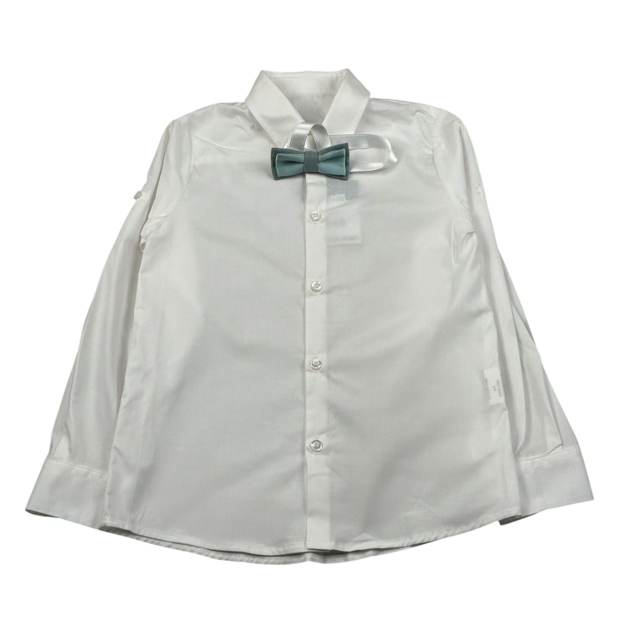 New Gereration Camicia Manica Lunga tinta unita con Papillon Bianco per Bambino 51150 BIANCO NEW GERERATION 