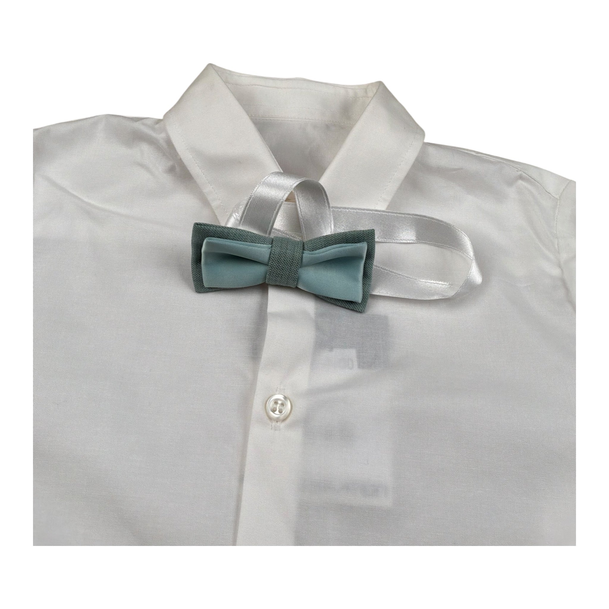 New Gereration Camicia Manica Lunga tinta unita con Papillon Bianco per Bambino 51150 BIANCO NEW GERERATION 