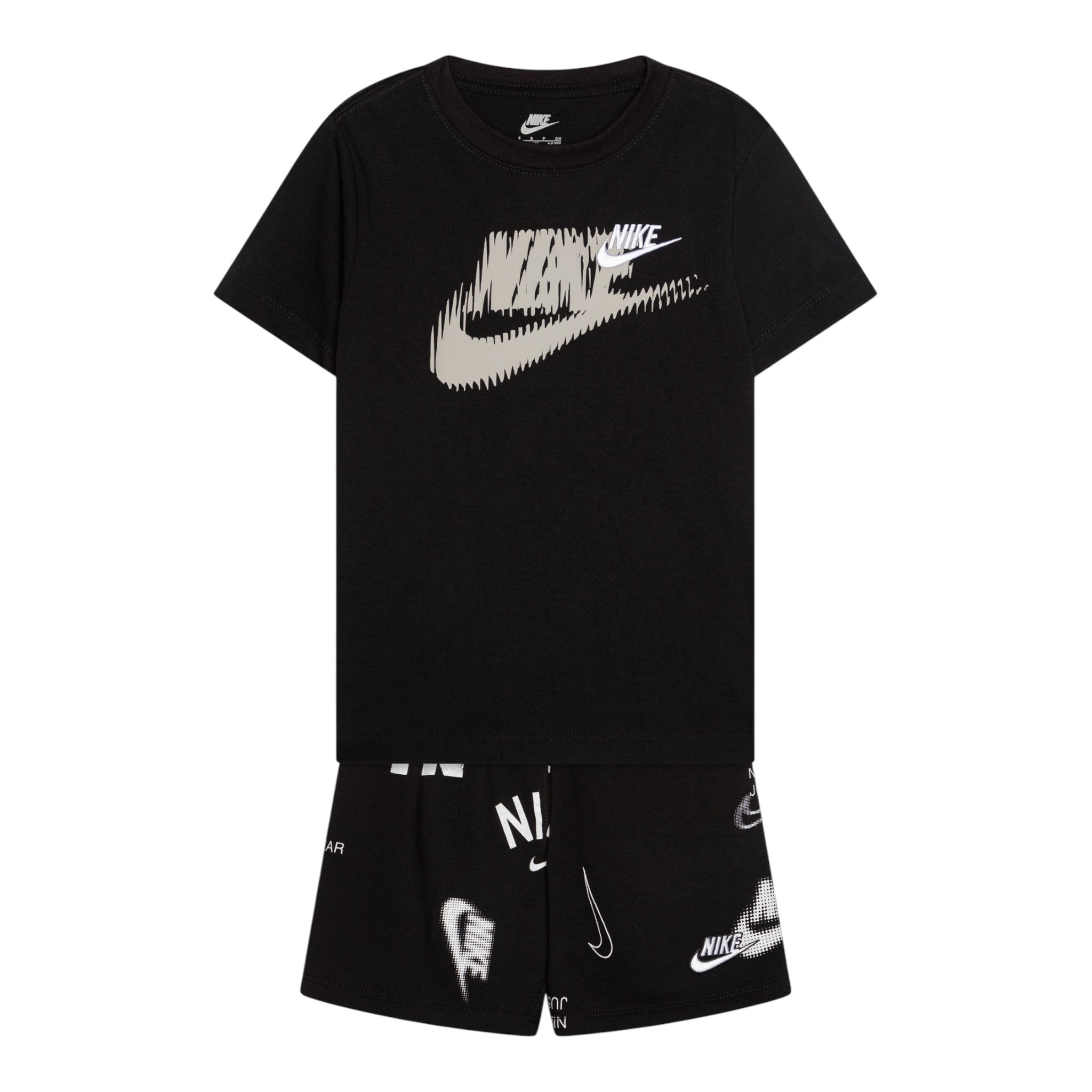 Nike Completo 2 Pezzi T-Shirt-Bermuda tinta unita Nero per Bambino 86M947 NERO NIKE 