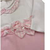 Ninnaoh Tutina Bicolore Manica Lunga per Neonata E2217T BIANCO/ROSA NINNAOH 