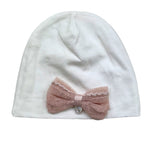 Ninnaoh Cappello Tinta Unita con Fiocco per Neonata E2331 BIANCO NINNAOH 