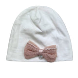 Ninnaoh Cappello Tinta Unita con Fiocco per Neonata E2331 BIANCO NINNAOH 