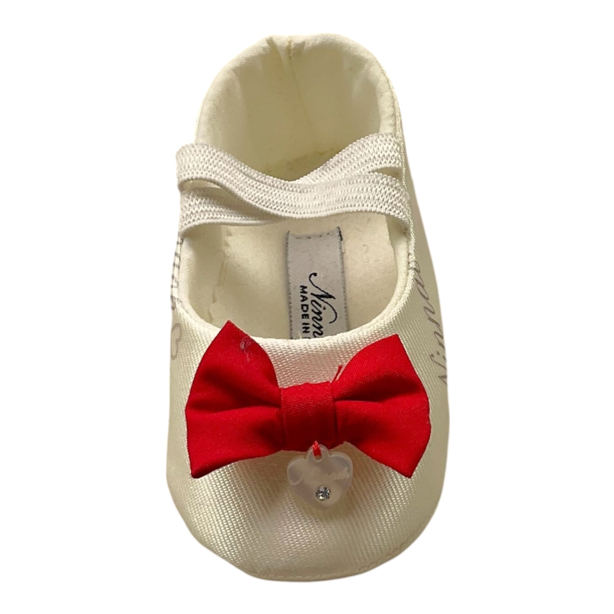 Ninnaoh Ballerine Tinta Unita con Fiocco per Neonata IL26251 PANNA NINNAOH 