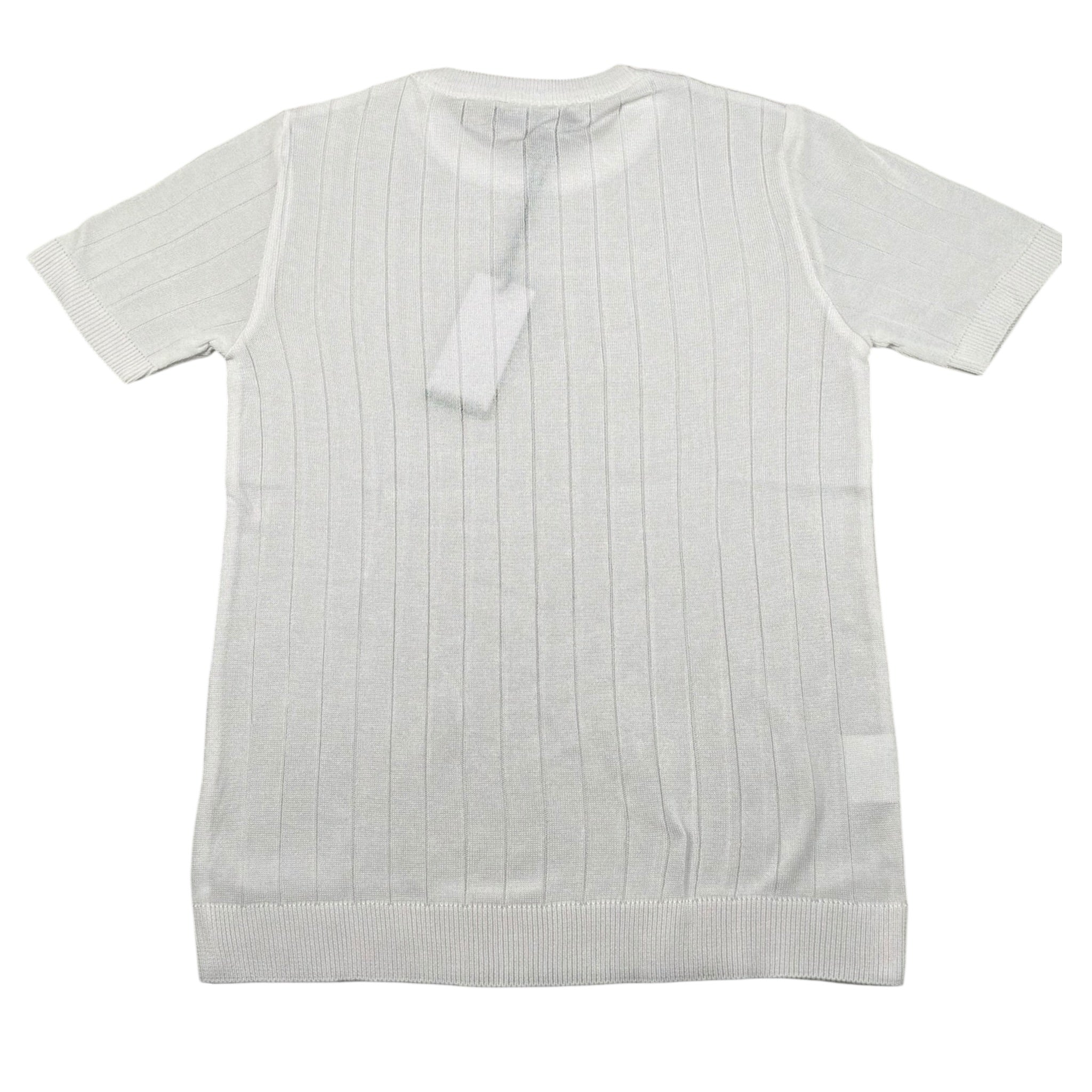 Numbers T-Shirt Girocollo In Filo Tinta Unita per Bambino FIL07 BIANCO NUMBERS 