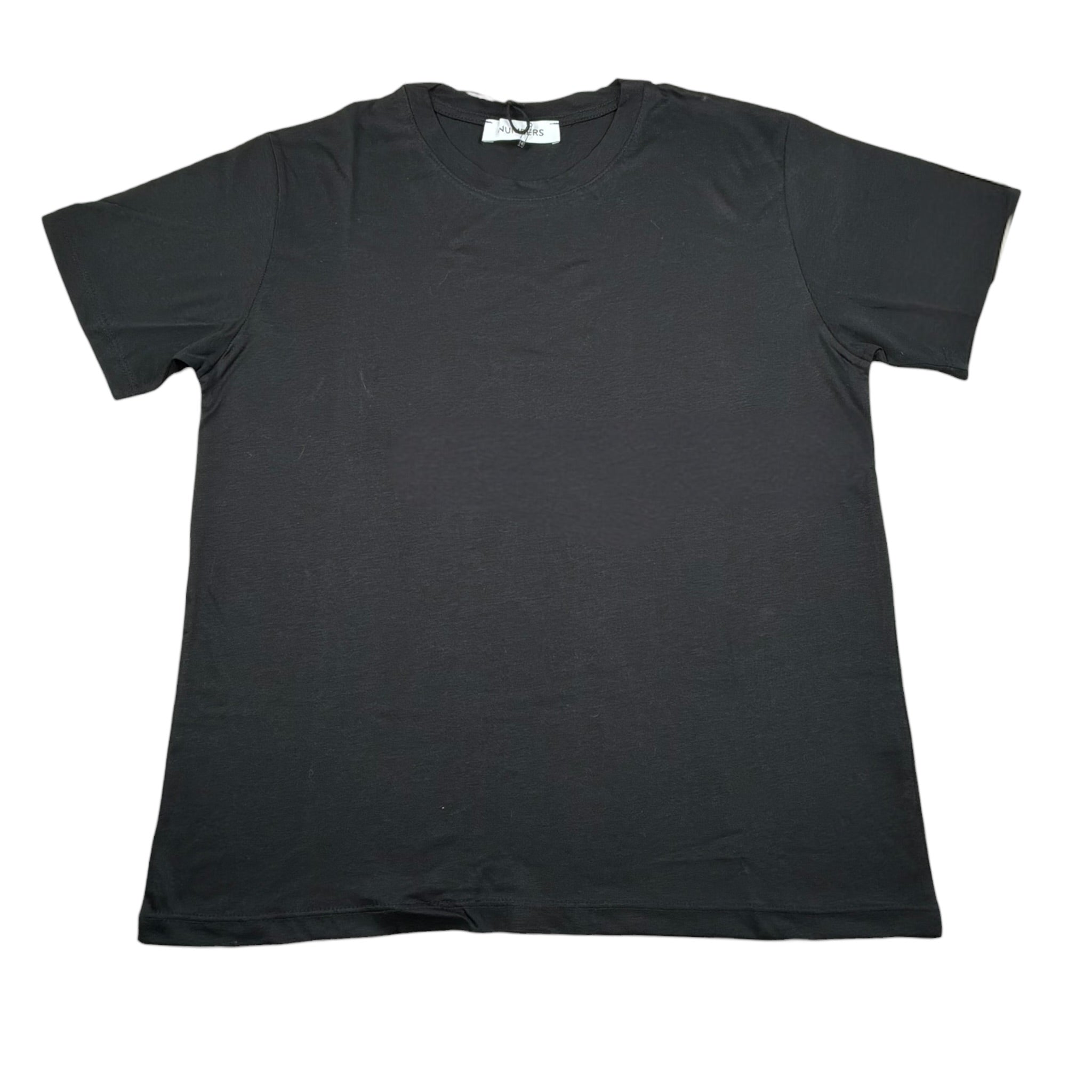 Numbers T-Shirt Girocollo Tinta Unita per Neonato NU02N NERO NUMBERS 