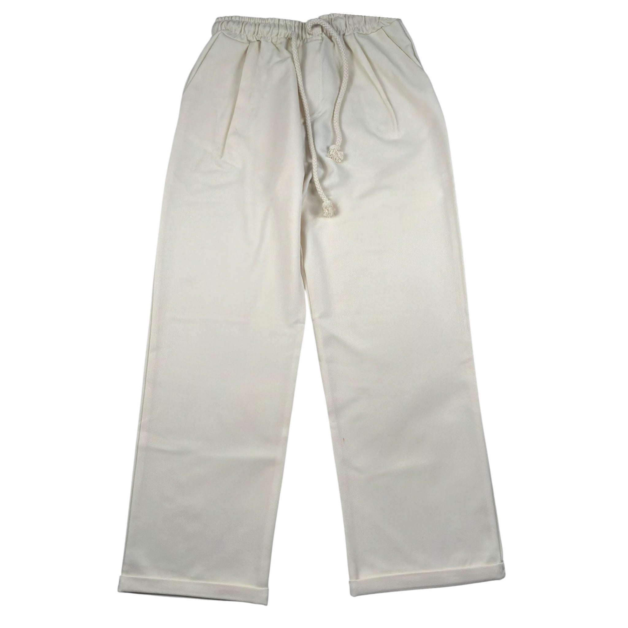 Numbers Pantalone Tinta Unita con Elastico In Vita per Bambino PA120 PANNA NUMBERS 