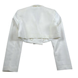 Nunzia Corinna Giacca Crop Tinta Unita per Bambina NJ1115677 PANNA NUNZIA CORINNA 