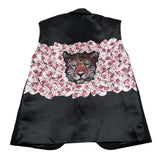 Nunzia Corinna Gilet tinta unita con Stampa In Contrasto Nero per Bambina NJ1416122 NERO NUNZIA CORINNA 